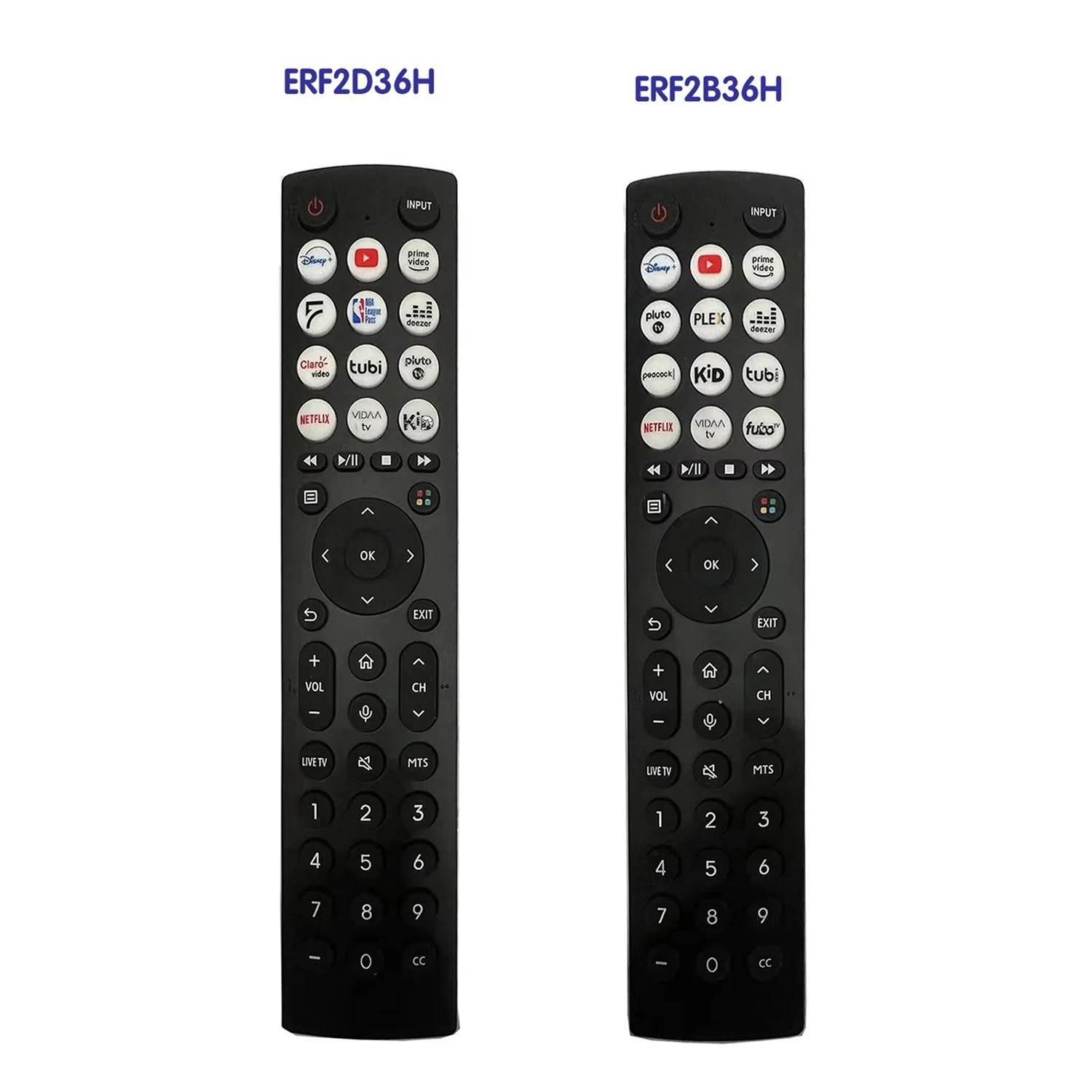 Hisense ERF2B36H Replacement Remote Control for Smart LED Televisions