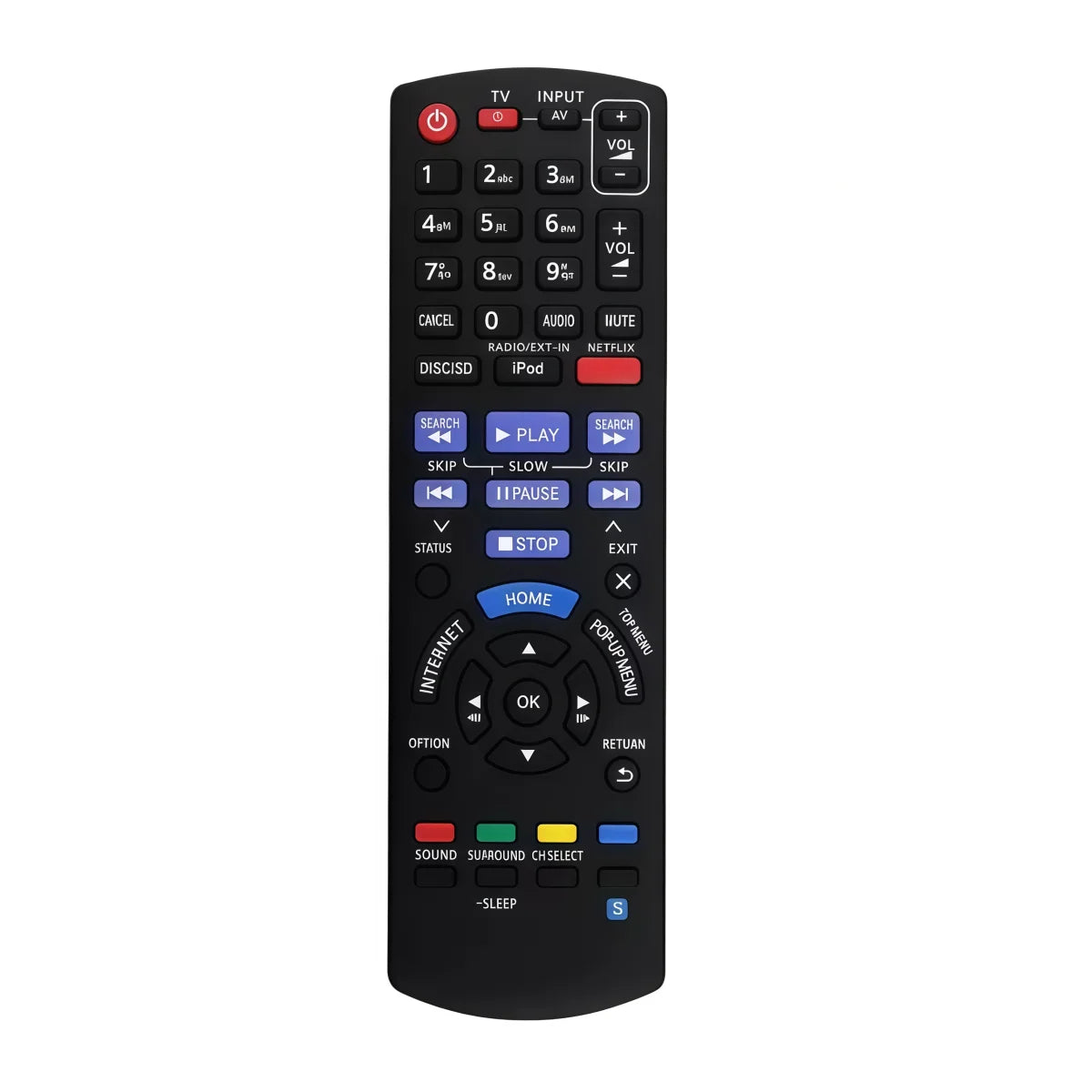 Replacement Remote Control for Panasonic Blu-ray DVD Home Theatre Systems