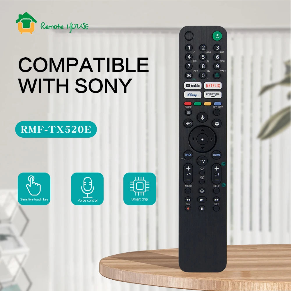 Voice Remote Control Replacement RMF-TX520 Compatible with Smart TV and XR Series Television Models