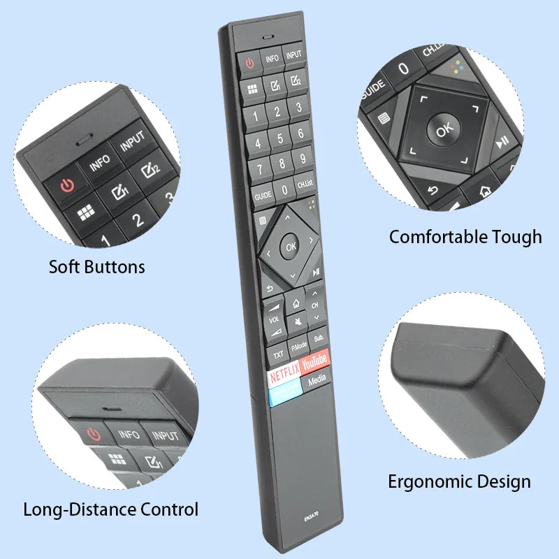 EN3A70 Replacement Remote Control for H50U7B H55U7B H65U7B H50U7BS H55U7BS H65U7BS Hisense TV