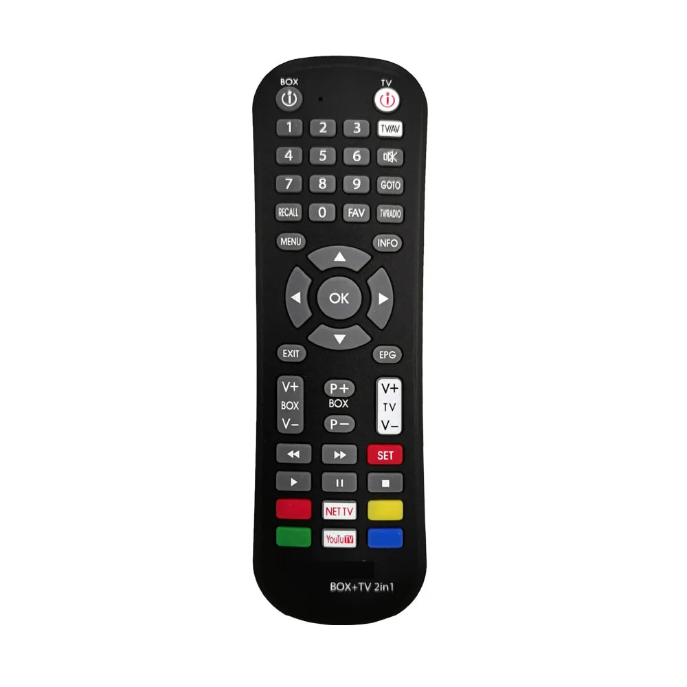 CRC0447 Universal 2-in-1 DVB-T2 OTT Replacement Remote Control for TV Box and Set-Top Box
