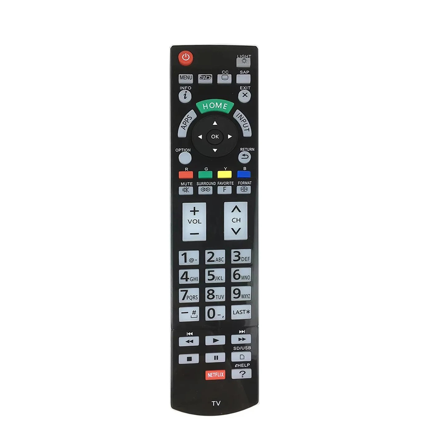 Panasonic N2QAYB000862 Replacement Remote Control for TC-P55VT60 TC-P60VT60 TVs N2QAYB000927