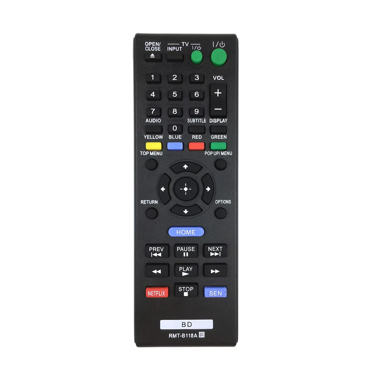 Sony RMT-B118A Replacement Remote Control for Blu-ray DVD Players RMT-B117A RMT-B115A RMT-B116A