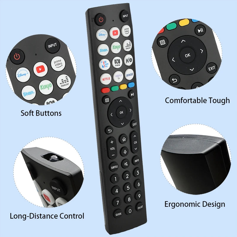 ERF2R36H Replacement Remote Control for Hisense A7HAU U7HAU U8HAU UHD 4K Smart TV