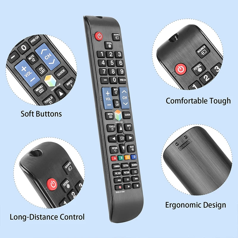 BN59-01198N Replacement Remote for UN32H5500 UN40H5500 UN40J5500 UN48J6400 UN55JU650D Samsung Smart TV