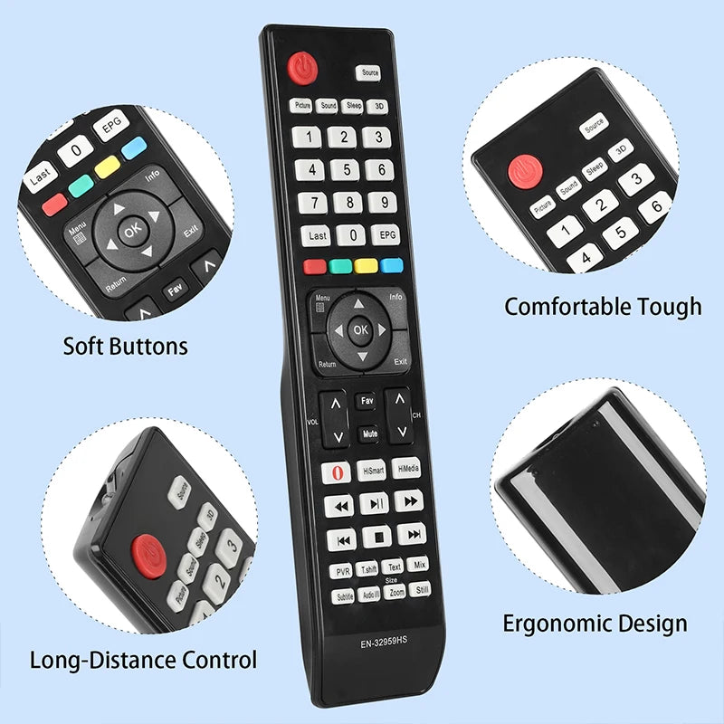EN-32959HS Replacement Remote Control for LTDN50K610XWAU3D HL39K610PZLN3D Hisense TV