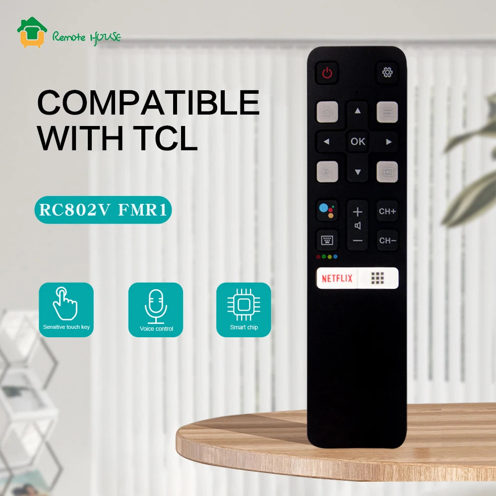 Smart Voice TV Remote Control Replacement RC802 Compatible with LED and LCD Smart Television Models