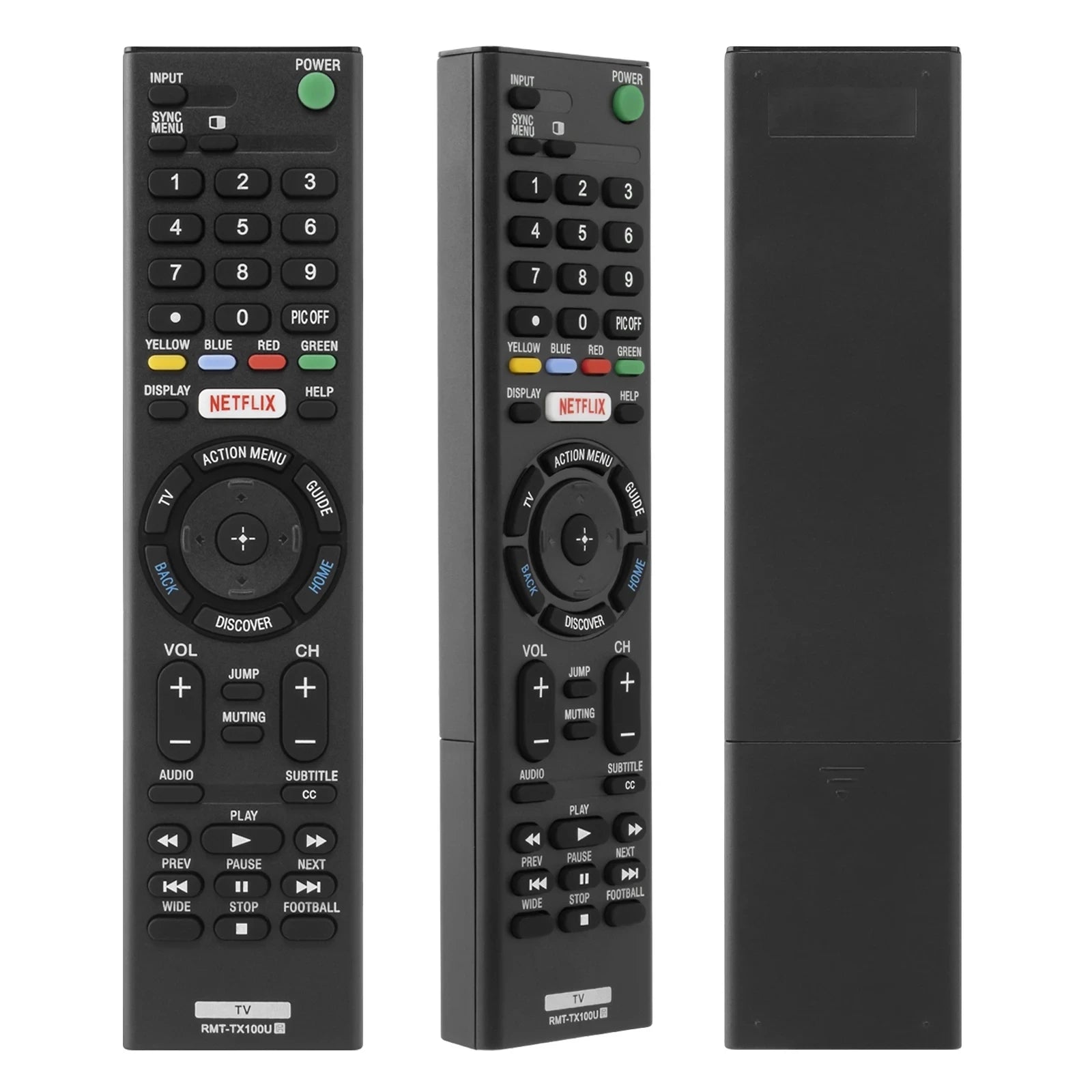 Remote Control Replacement for SONY LED HD TV Models (RMT-TX100U)