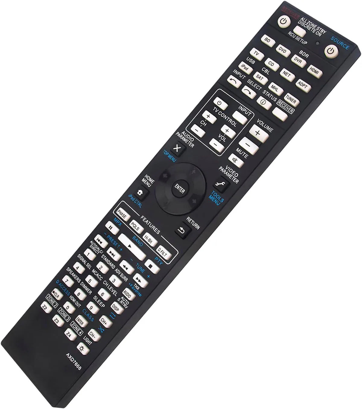 AXD7664 Remote Control for Pioneer VSX1027 VSX1027K VSX1122 VSX60 VSX1015TX Audio Receivers