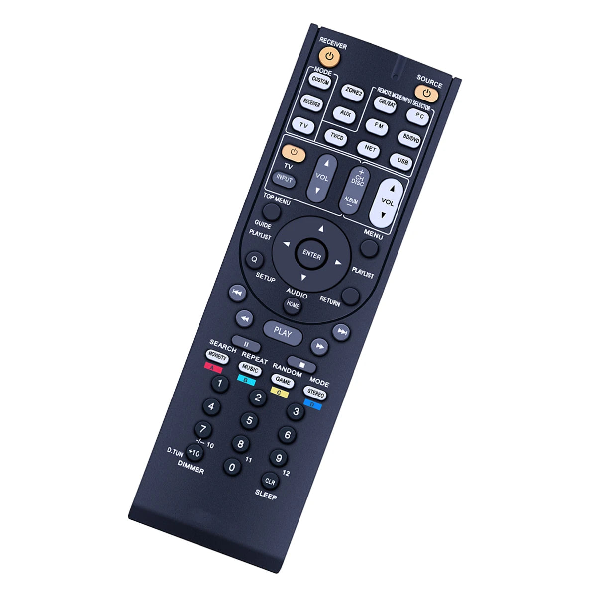 Replacement Remote Control for AV Receiver Systems Compatible with RC-866M and TX Series Models