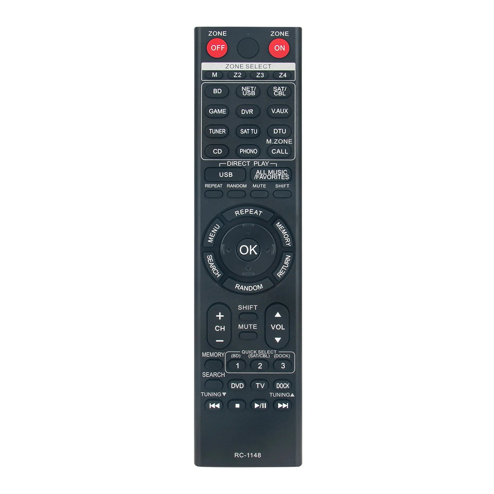 RC-1148 Replacement Remote Control for Denon AVR-A100, AVR-3311CI, AVR-4311CI