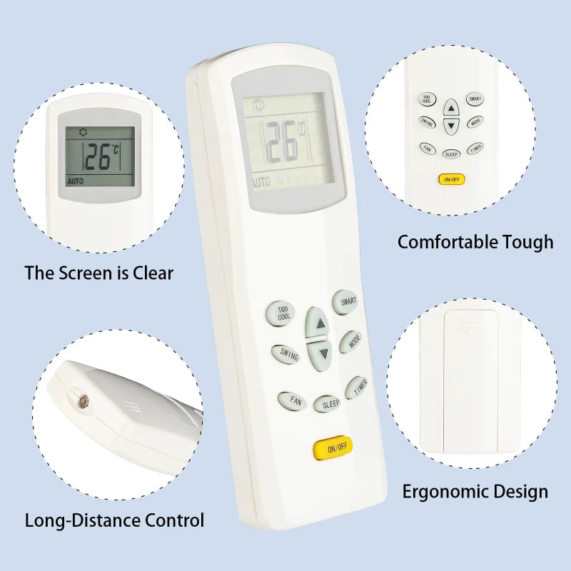 DG11D1-02 DG11D102 Replacement Remote for RIH-2667 RIH-3267 RIH-6867 Air Conditioner Heat Pump AC