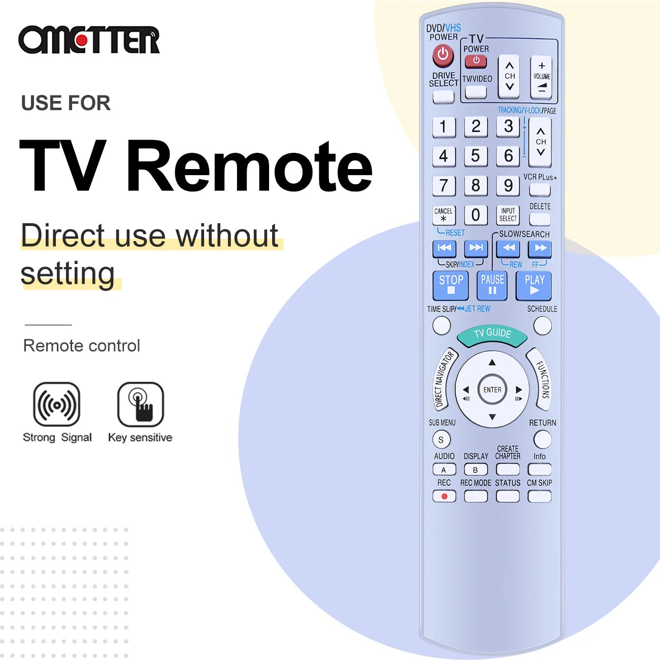 Replacement Remote Control EUR7659Y90 for Panasonic DVD Recorder EH75 EH50 E85 Series
