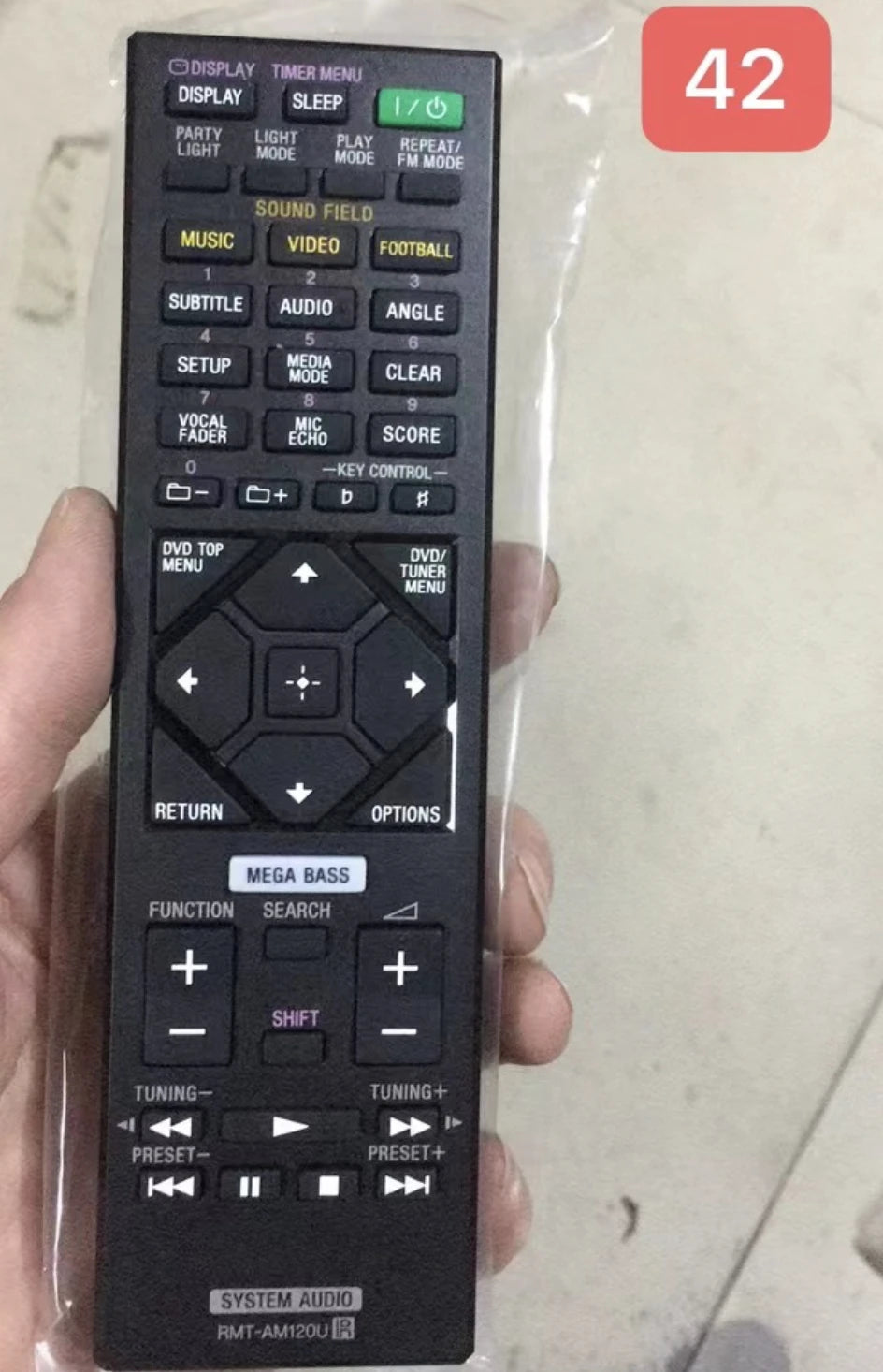 RMT-AM120U Replacement Remote Control for HCD-GT3D HCD-SHAKEX1 HCD-SHAKEX3 HCD-SHAKEX7 MHC-GT3D