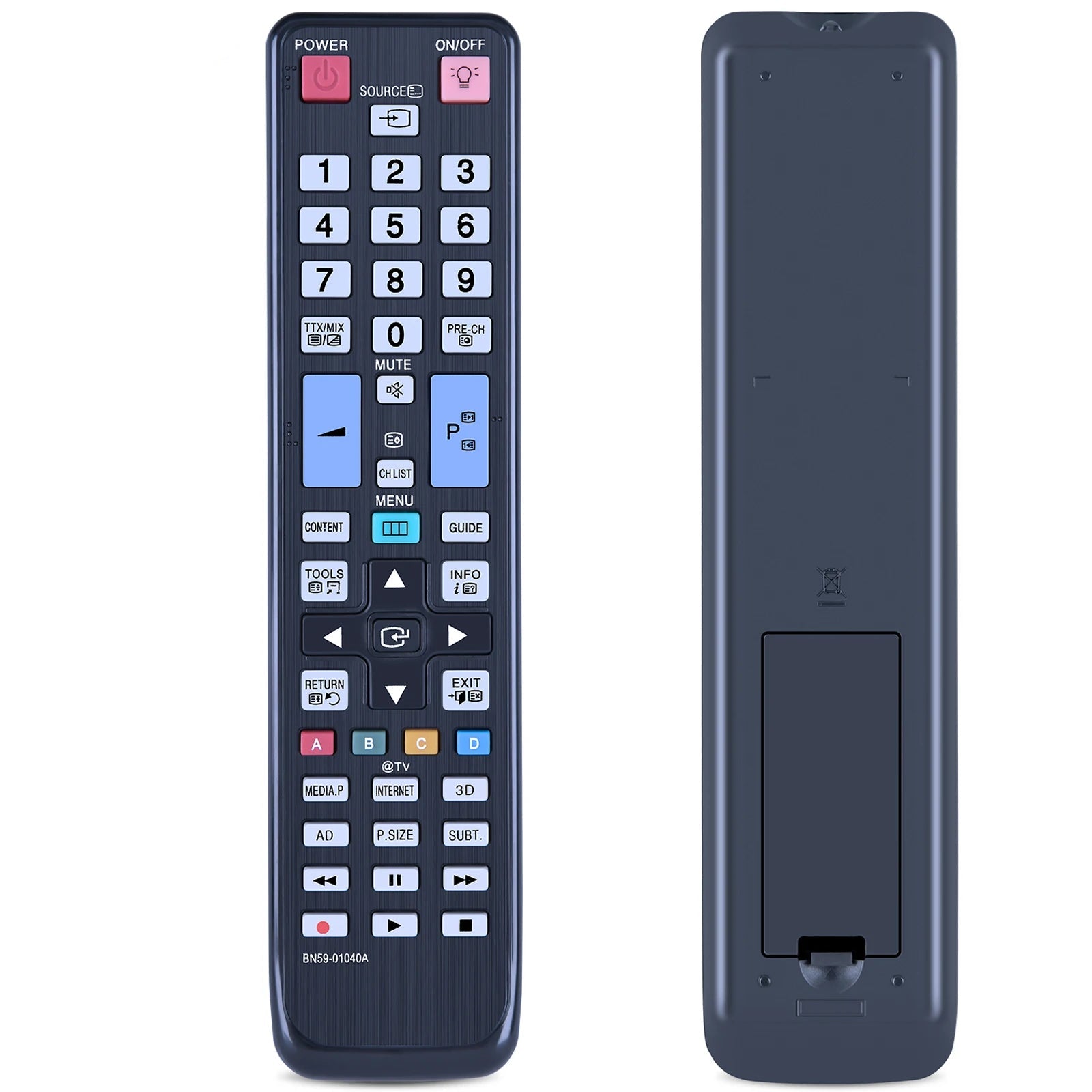 Samsung BN59-01040A Replacement Remote Control for LCD, LED and 3D Televisions