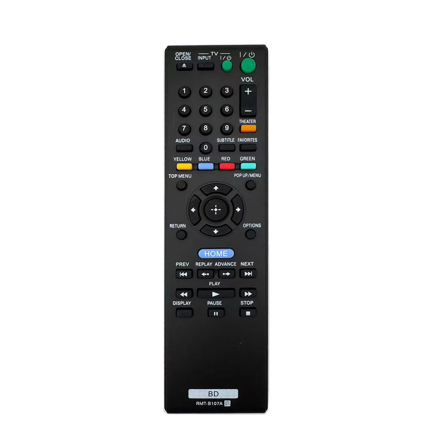 Sony RMT-B107A Replacement Remote Control for BDP Series Blu-ray Disc Players