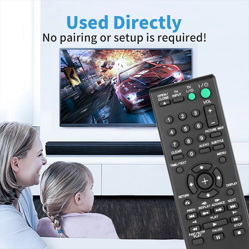 RMT-D198A Replacement Remote for RMT-D198P RMT-D197P DVP-SR170 DVP-SR370 Sony DVD Player