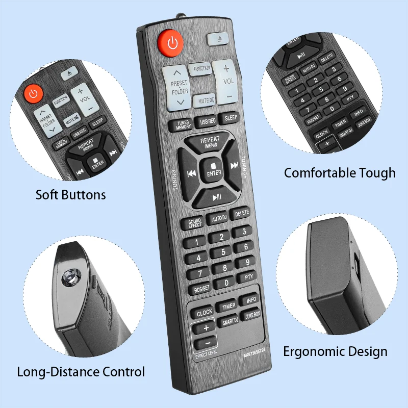 AKB73655724 Replacement Remote for CM9730 CMS9730F LG CD Home Audio Stereo System