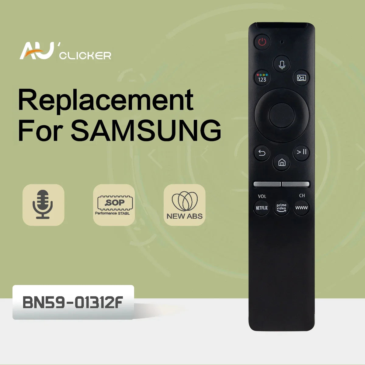 BN59-01312F Voice Remote Control Replacement for Samsung Smart TV Universal IR
