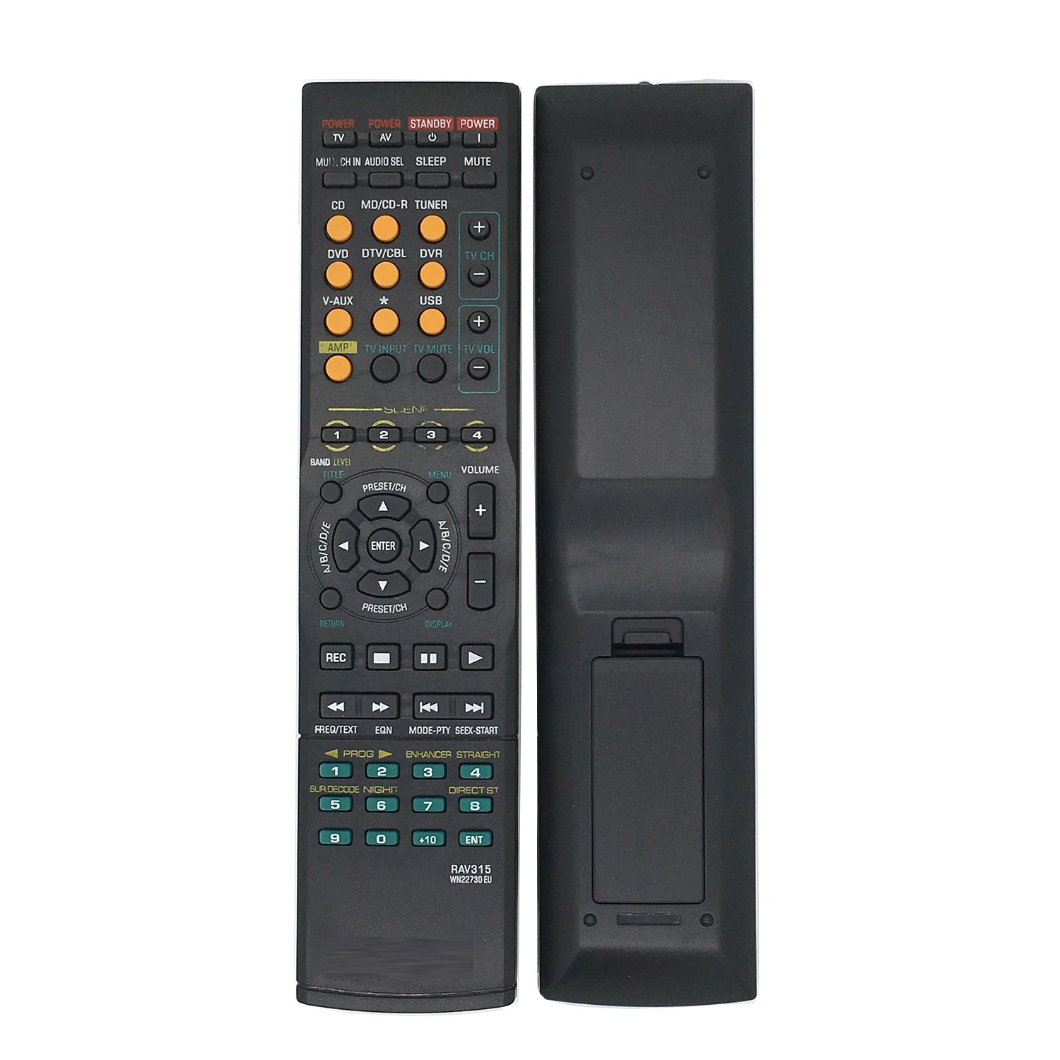 Yamaha RAV315 Replacement Remote Control for RX-V361 HTR-6025 YHT-280BL YHT-380BL AV Receivers