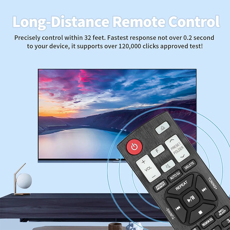 AKB74955301 Replacement Remote for OM4560 OM5560 OM7560 CM8360 CM8460 CM9760 CM9960 LG Audio System