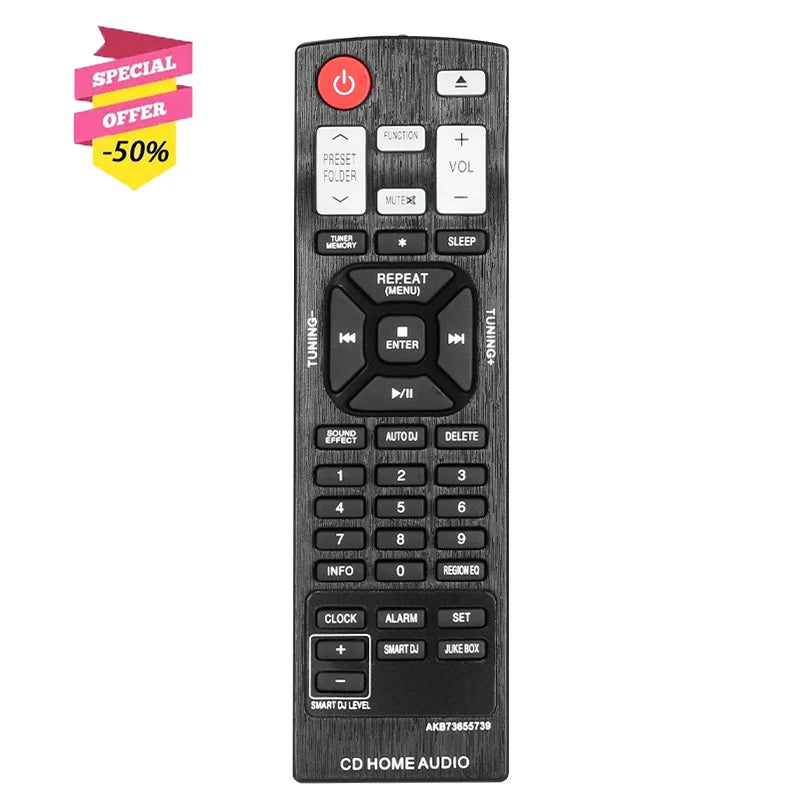 AKB73655739 Replacement Remote for CM4341 CM4550 CM8440 CM9740 CM9950 OM7550 LG Home Audio System
