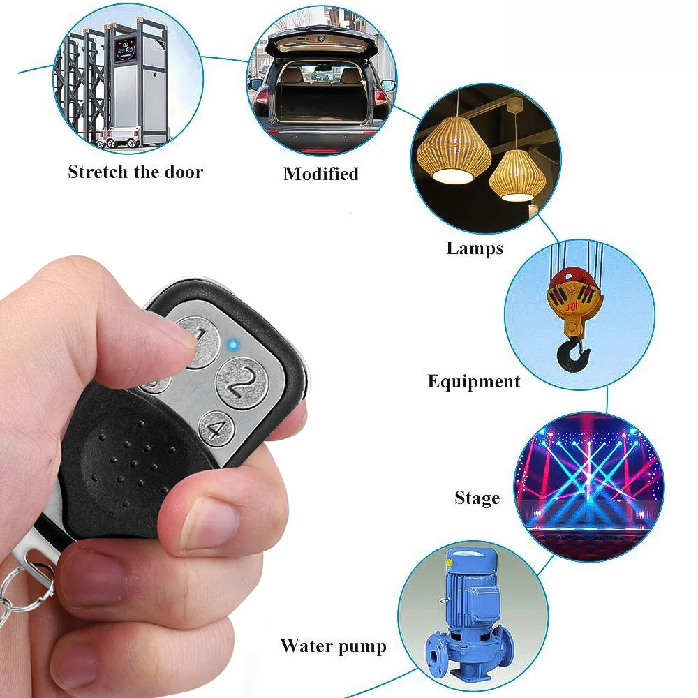 kebidumei 433MHz 4CH garage door remote control duplicator with 27A battery