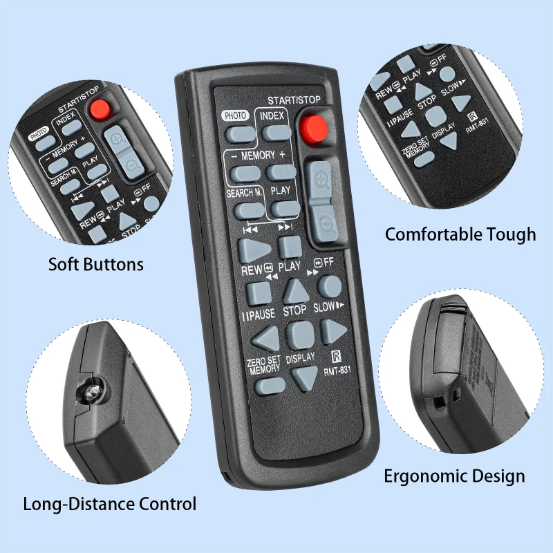 RMT-831 RMT831 Replacement Remote for DCR-HC20 DCR-HC21 DCR-HC30 DCR-IP1 CCD-TRV138 Sony Camcorder