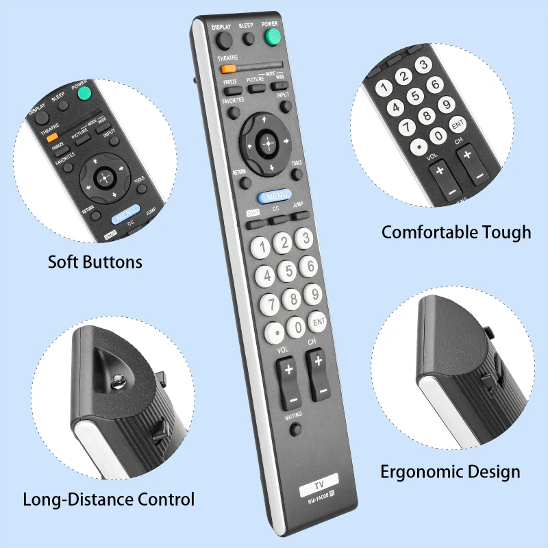 RM-YA008 RMYA008 Replacement Remote for KLV-26M400A KLV-32M400A KLV-37M400A KLV-40M400A Sony TV