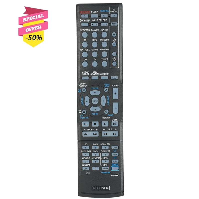 AXD7692 Replacement Remote for VSX-43 VSX-528 VSX-823 VSX-828 VSX-5231 Pioneer AV Receiver