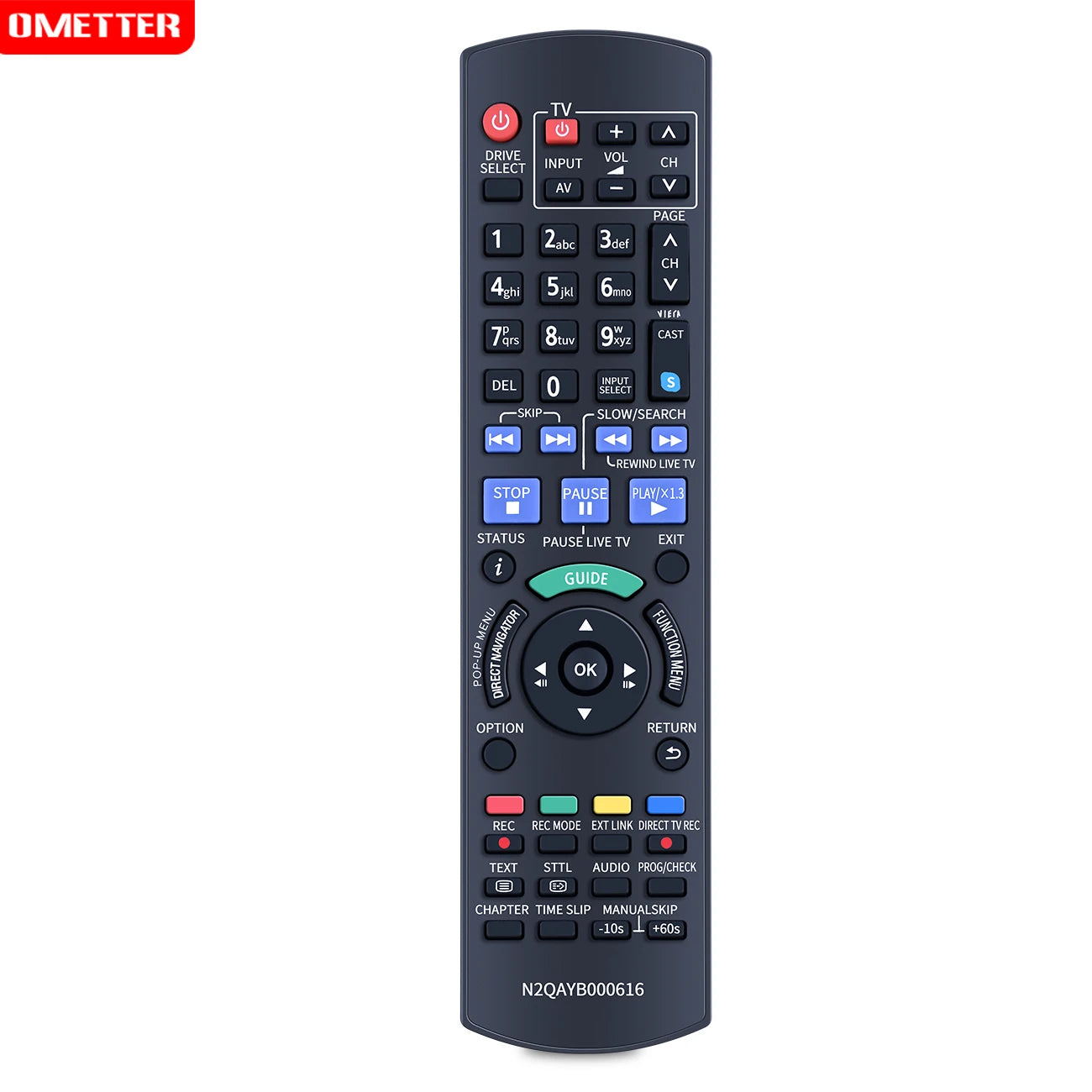N2QAYB000616 Replacement Remote for Panasonic Blu-ray & HDD Recorders