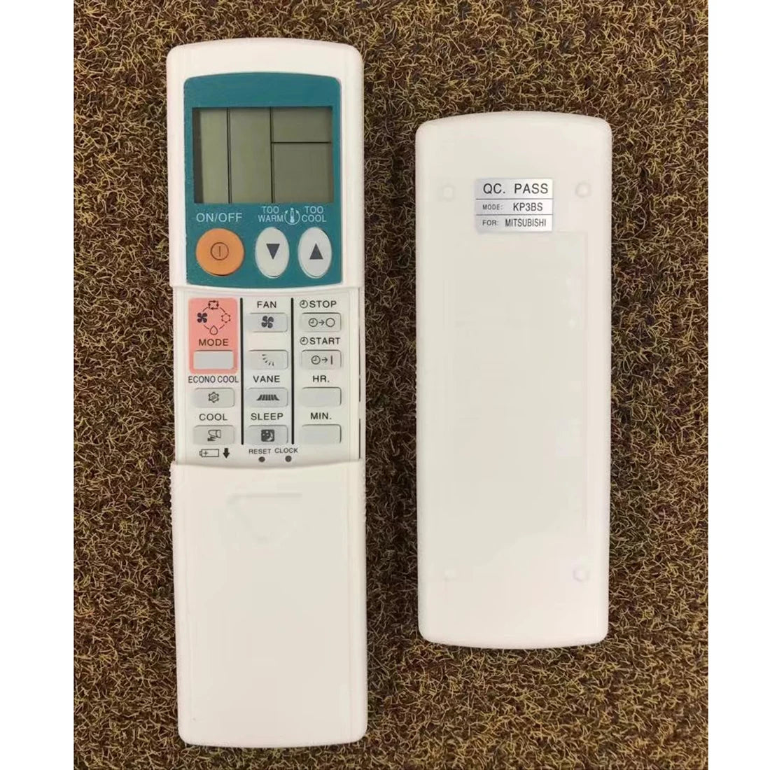 Mitsubishi KP3AS Replacement Remote Control for Split Air Conditioner Systems