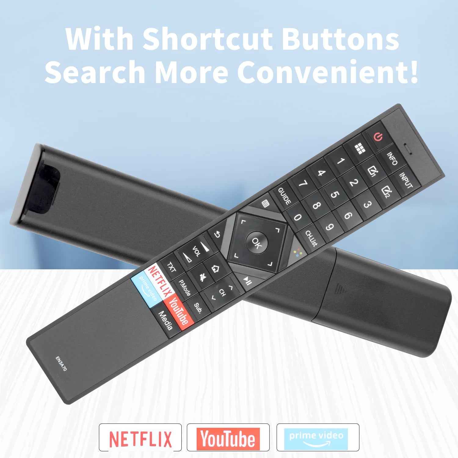 EN3A70 Replacement Remote Control for H50U7B H55U7B H65U7B H50U7BS H55U7BS H65U7BS Hisense TV
