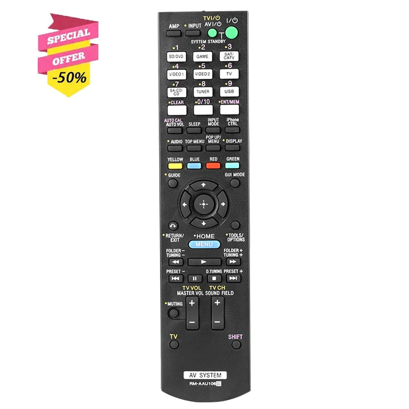 RM-AAU106 RM-AAU107 Replacement Remote for STR-DH710 STR-DH720 STR-DH730 STR-DH830 Sony AV Receiver