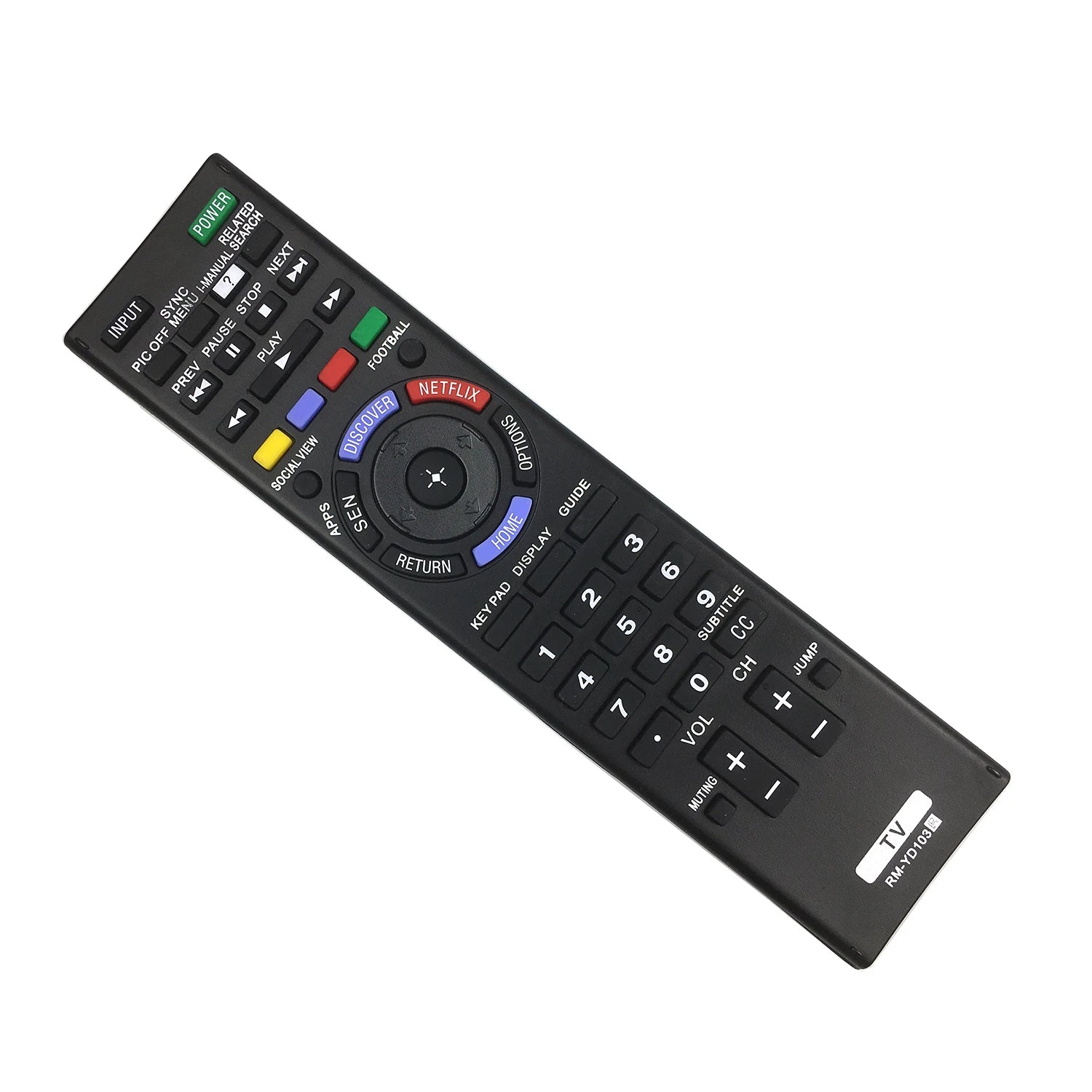 Sony RM-YD103 Replacement Remote Control for LCD LED TVs RM-YD040 RM-YD065 RM-YD102 RM-YD025 RM-YD028