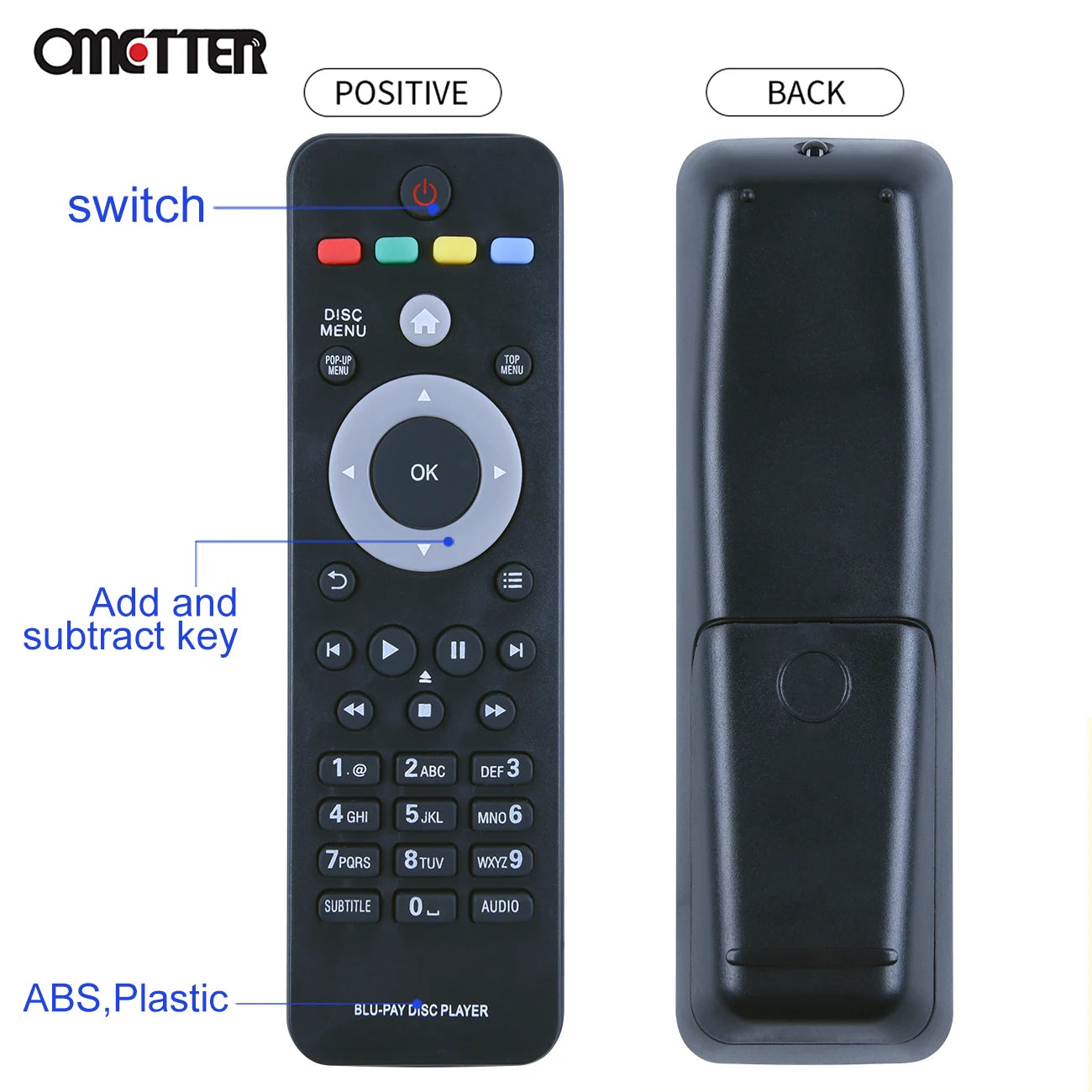 RC-2802 Remote Control for Philips Blu-ray Player BDP2180K BDP3200 BDP3280 BDP3300K