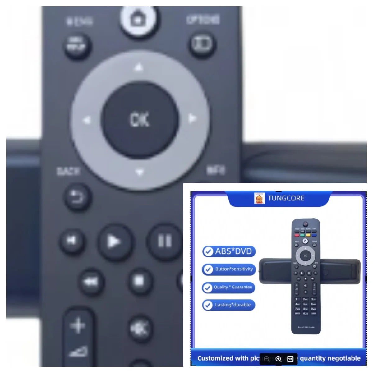Replacement Remote Control for Philips Blu-ray, DVD Player and LCD Television Models