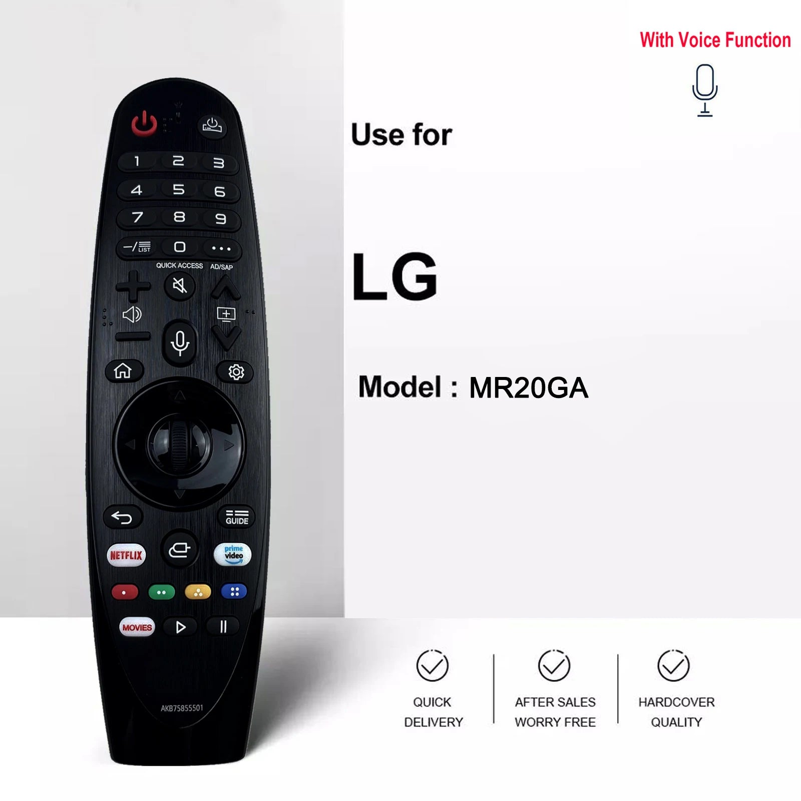 MR20GA Magic Voice Remote Control for LG 2020 OLED Smart TV ZX WX GX CX BX NANO9 NANO8