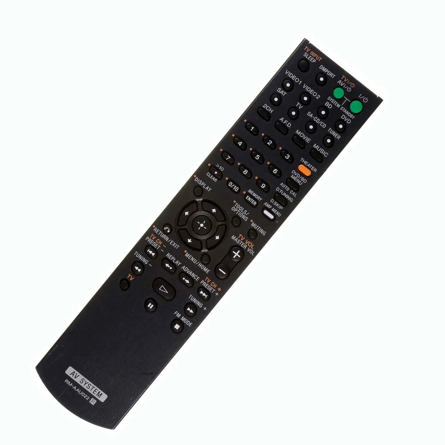 Sony RM-AAU022 Replacement Remote Control for STR and HT Series AV Receivers and Home Theatre Systems