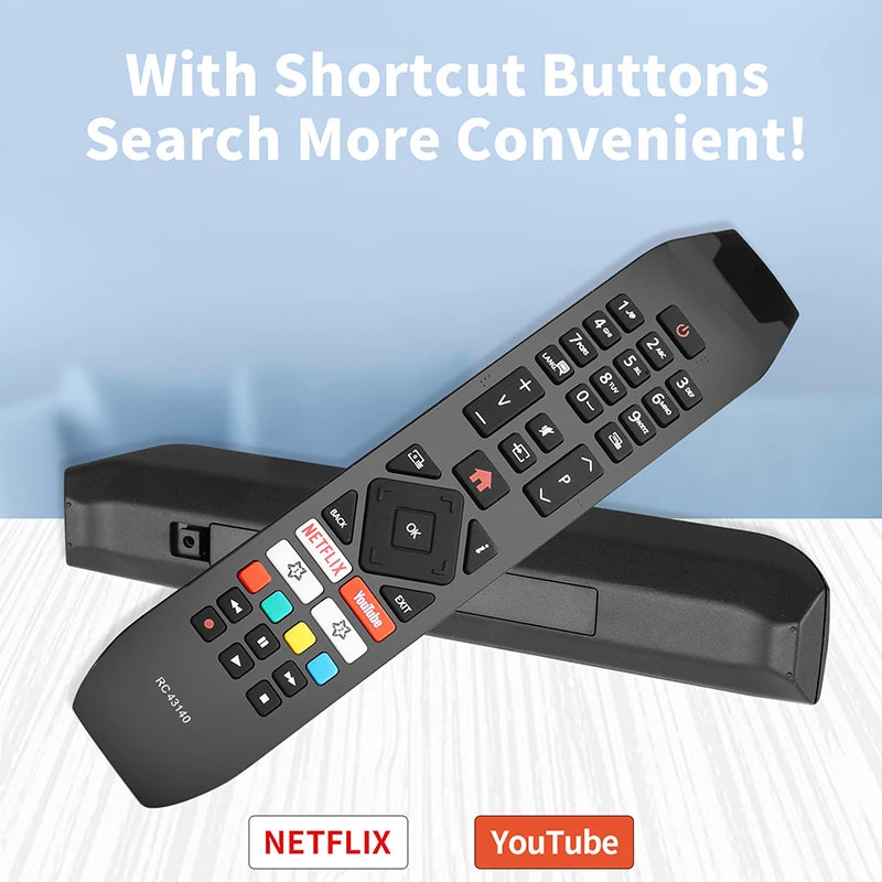 RC43140 Replacement Remote for 24HE2000 32HE4000 40HE4000 43HK6000 49HK6500 55HL8000 Hitachi TV