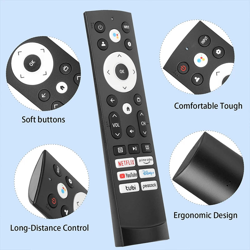ERF3M90H IR Replacement Remote for 50A6H 55A6H 65A6H 75A6H 50U6H 55U6H Hisense Google 4K TV