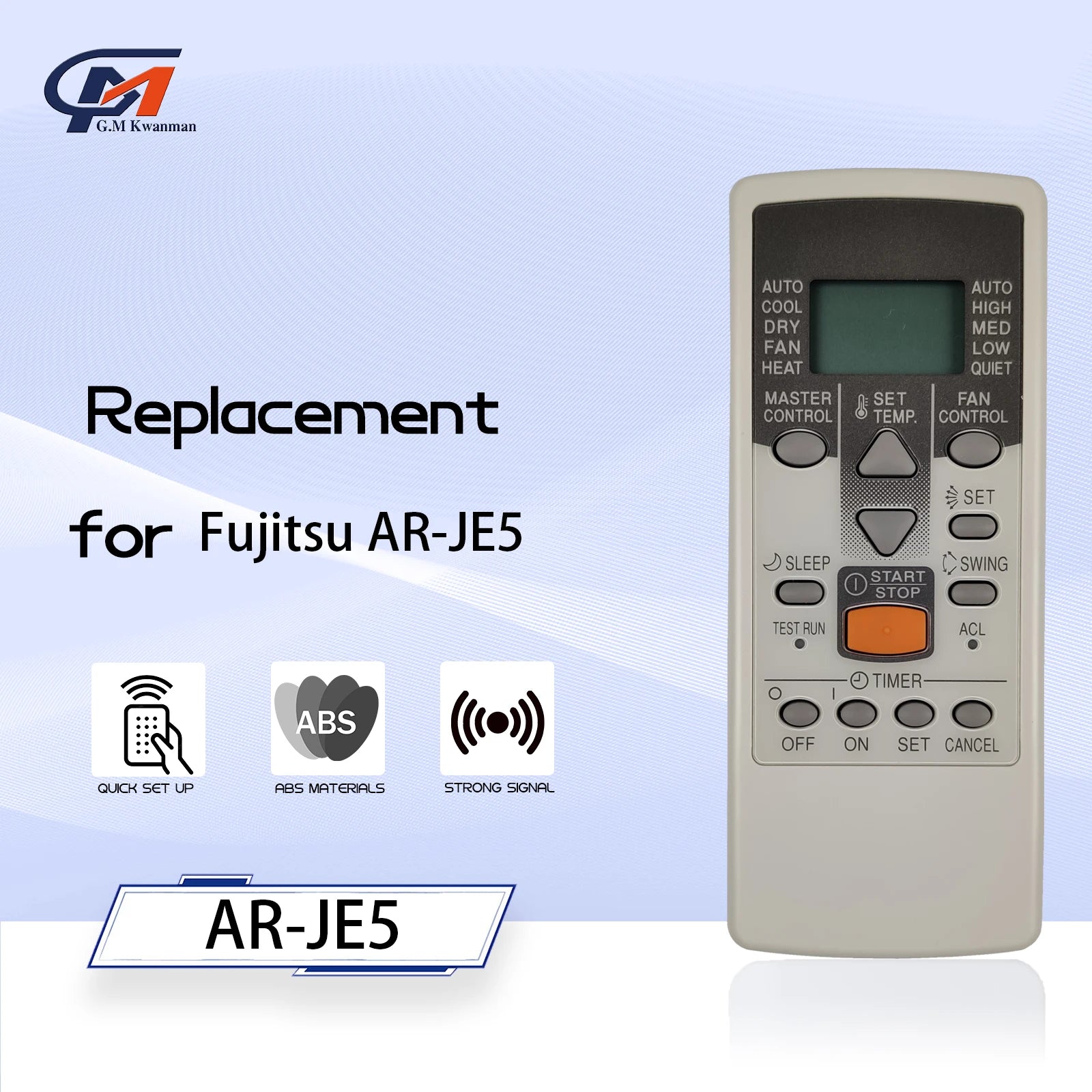 AR-JE5 Air Con Remote for Fujitsu Models AR-JE3, AR-JE4, AR-JE5, AR-JE6, AR-JE9, AR-JE10, AR-JE11