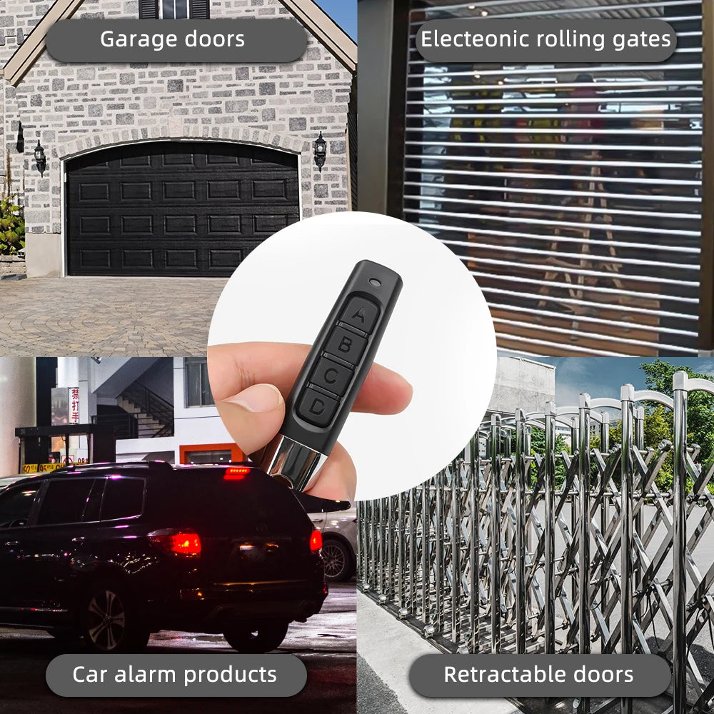 433MHz 4-Key Universal RF Clone Remote for Garage Gate Door Opener Home Safety