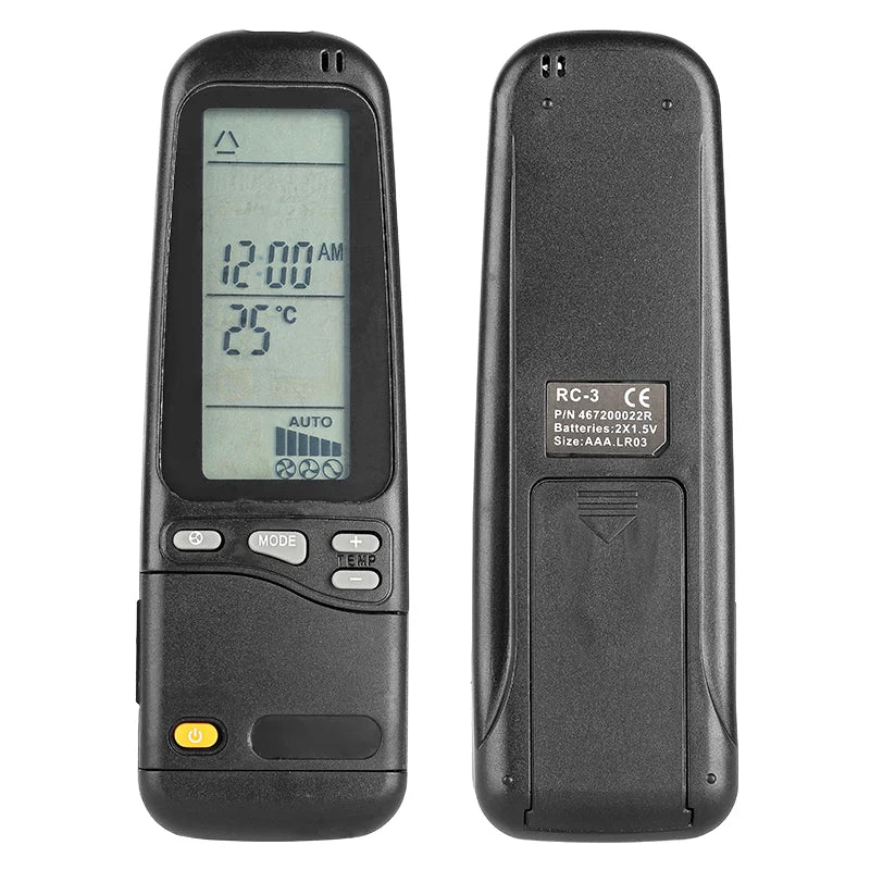 RC-3 Universal Replacement Remote for RC-4 RC-5 RC-7 Electra Airwell Emailair Elco Air Conditioner