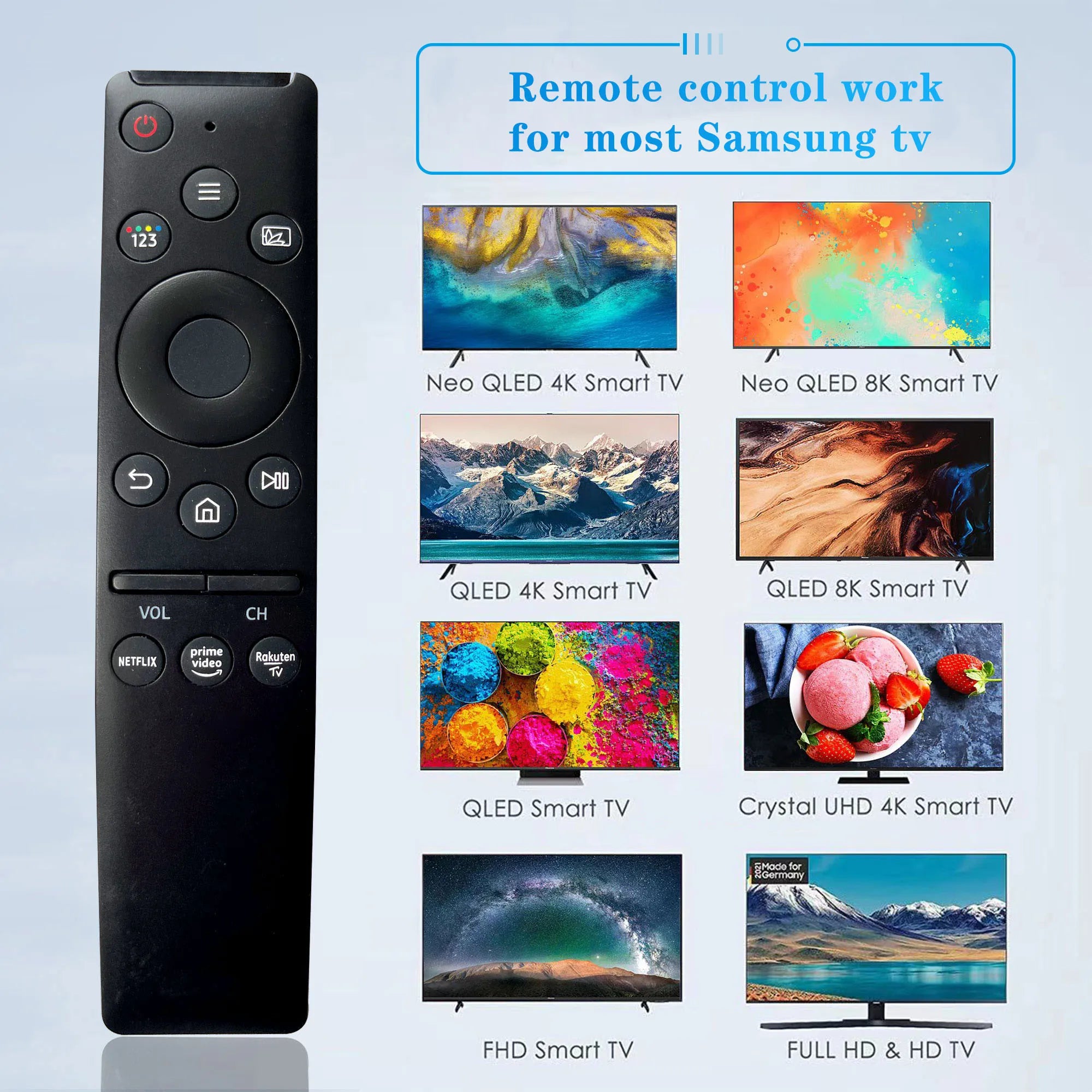 Universal Replacement Remote Control for Smart TVs BN59-01312A Compatible with LED QLED UHD 4K TVs