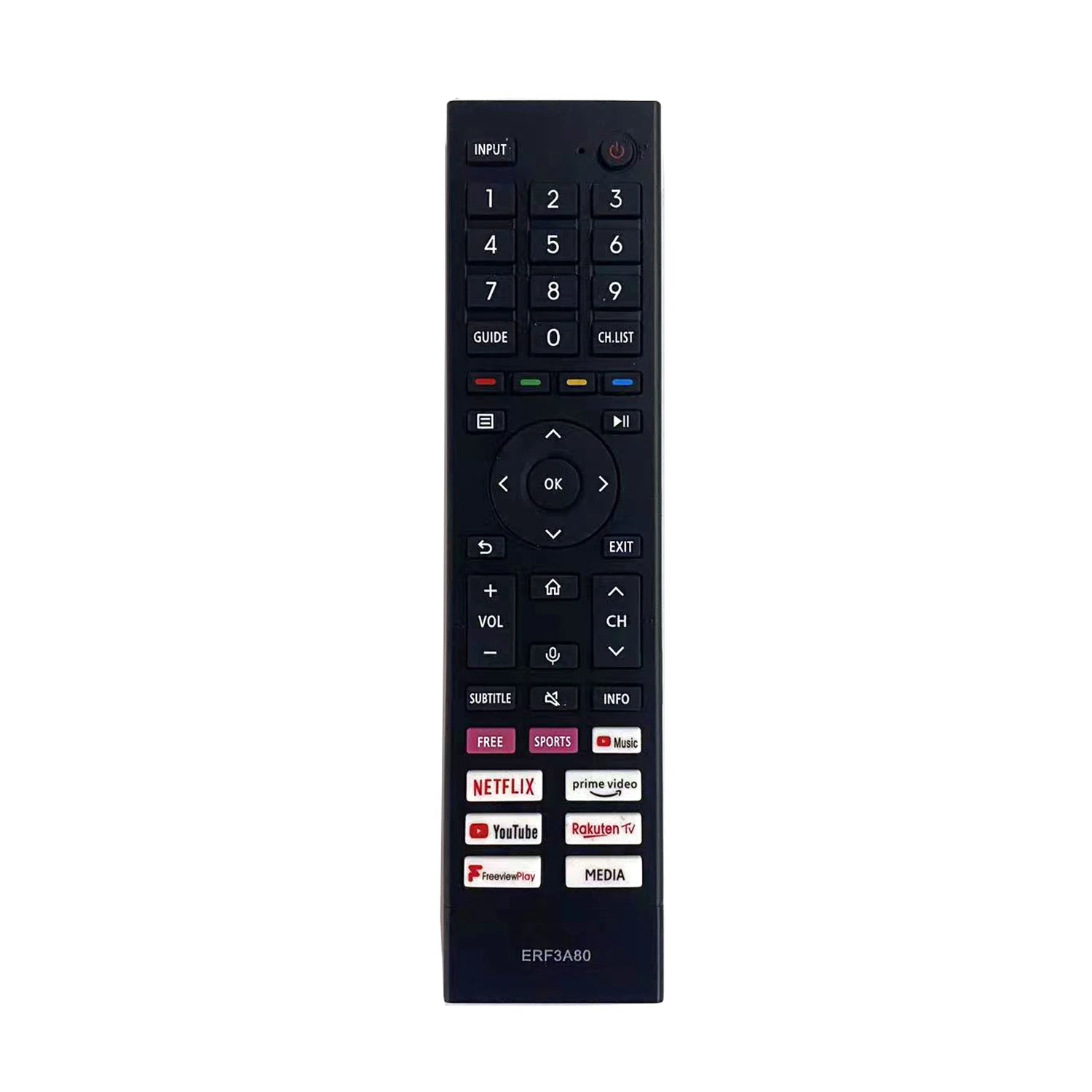 Hisense ERF3A80 Replacement Remote Control for 4K UHD Android Smart Televisions (No Voice)