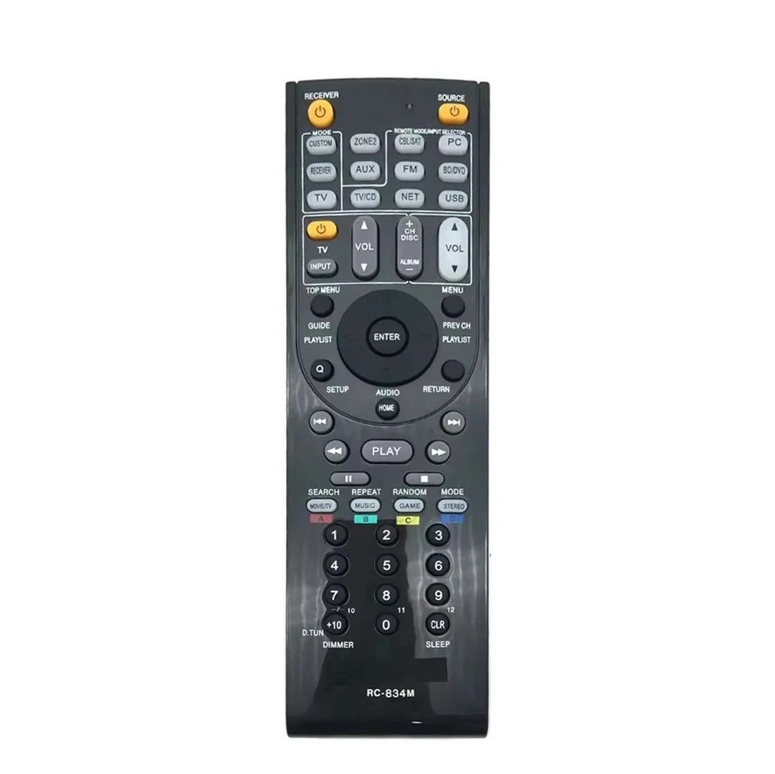 Onkyo RC-834M Replacement Remote Control for HT-S7500 HT-R758 HT-RC460 TX-NR515 TX-NR717 AV Receivers