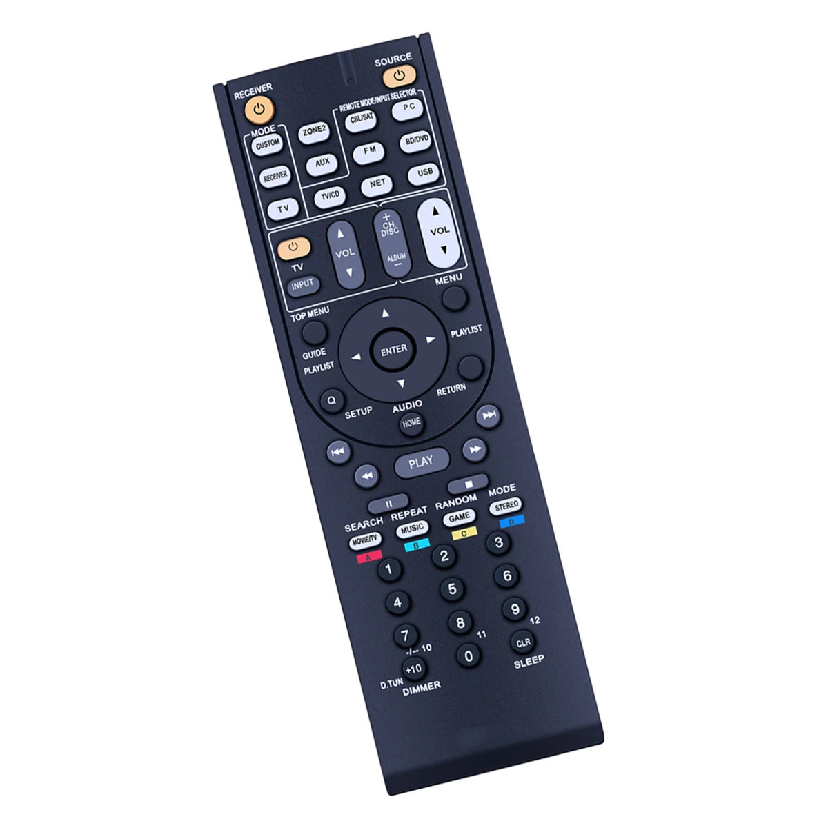 Replacement Remote Control for AV Receiver Systems Compatible with RC-866M and TX Series Models