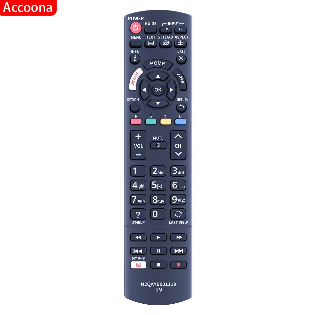 N2QAYB001119 Remote Control Replacement for Panasonic TX-L24XW6 TH-43EX600A Viera LED HDTV TV