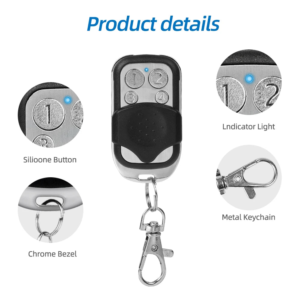 kebidumei 433MHz 4CH garage door remote control duplicator with 27A battery